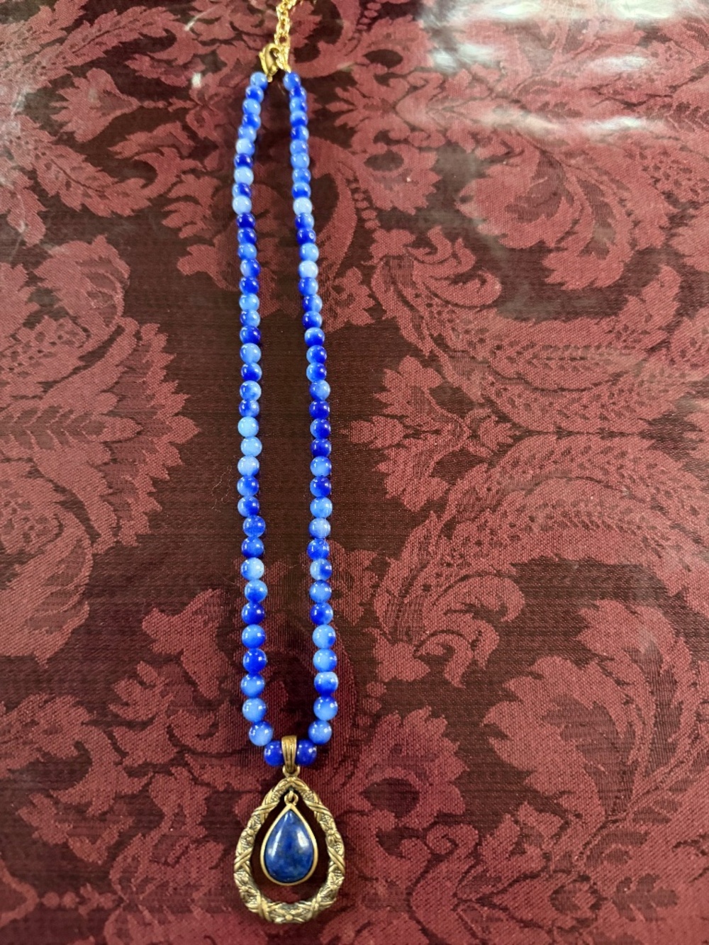 Lapis Lazuli Pendant and Earrings